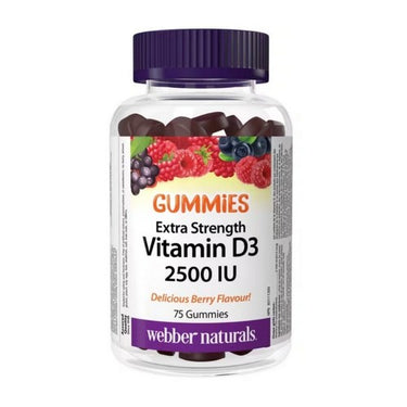 Webber Naturals, Vitamin D3 Extra Strength, 2500 IU, 75 Gummies
