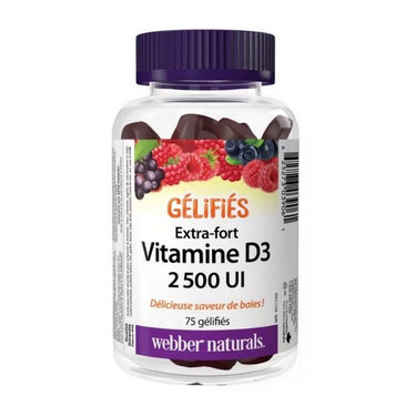Vitamin D3 Extra Strength 75 Gummies by Webber Naturals