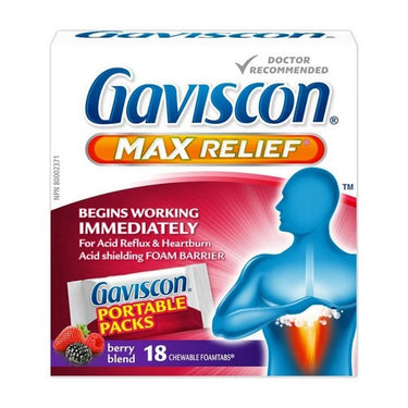 Max Relief Berry Blend 18 Tabs by Gaviscon