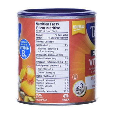 Tetley, Super Herbal Tea Boost Peach Ginger And Dandelion, 20 Bags