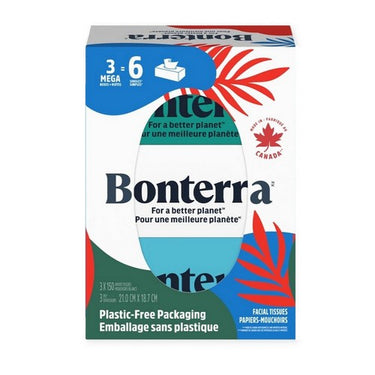 Facial Tissues Mega 3 Count / 1 Pack by Bonterra