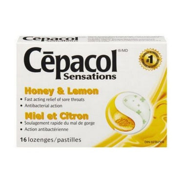 Sensations Sore Throat Lozenges Honey And Lemon 16 Each by Cepacol