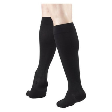 Medical Compression Stockings Below Knee Closed Toe Large Black 20-30 MMHG 1 Pair by Truform