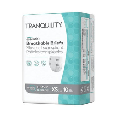Essential Breathable Briefs Extra Small 10 Count by Tranquility