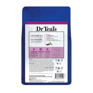 Dr Teal's, Pure Epsom Salt Soak Black Elderberry With Vitamin D, 3 Lbs