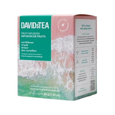 Caribbean Crush Herbal Tea Bags Hibiscus 12 Count by DavidsTea