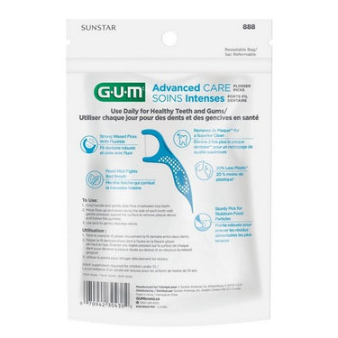 Gum, Advanced Care Flossers Fresh Mint, 90 Count