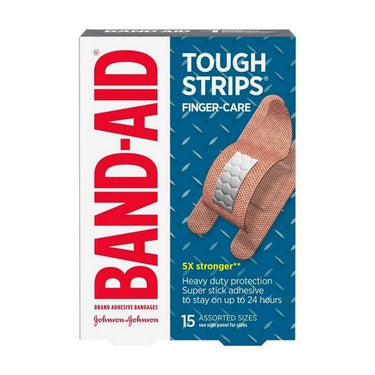 Tough Strips Finger Care Adhesive Bandages 15 Count / 1 Pack by Band-Aid