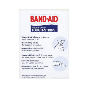 Band-Aid, Tough Strips Finger Care Adhesive Bandages, 15 Count / 1 Pack