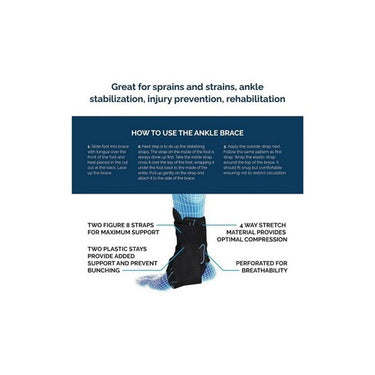 Trainers Choice, Stabilizing Ankle Brace Black Small, 1 Pack
