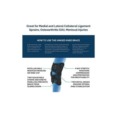 Trainers Choice, Zoomer Hinged Knee Brace Medium And Large, 1 Pack