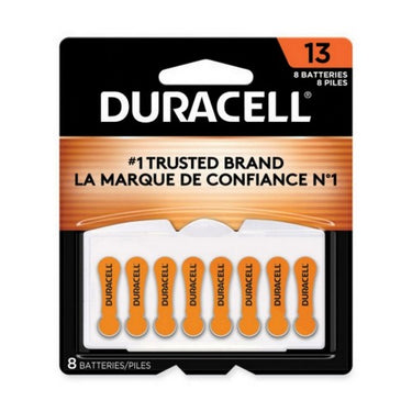 1.4 Volt Zinc Air Hearing Aid Batteries Size 13 DA13B8 8 Count by Duracell