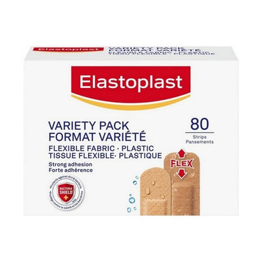 Fabric And Plastic Adhesive Bandage 80 Count by Elastoplast