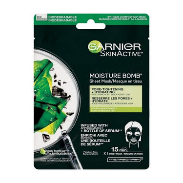 Skin Active Moisture Bomb Sheet Facial Mask 1 Pack / 28 Grams by Garnier Fructis