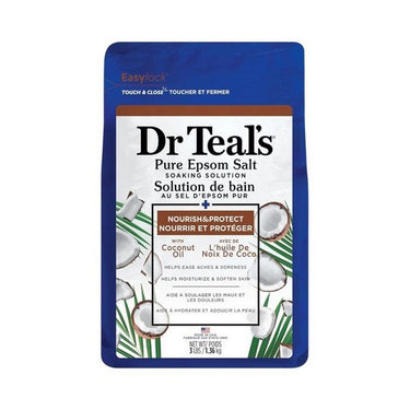 Salt Soak With Pure Epsom Salt Nourish And Protect With Coconut Oil 3 Lbs by Dr Teal's