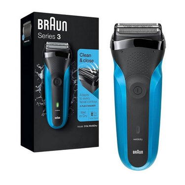 Series 3 310S Rechargeable Wet And Dry Electric Shaver Blue 1 Count by Braun