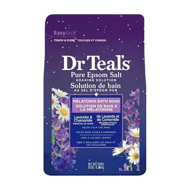 Epsom Salt Magnesium Soak Sleep Blend With Melatonin Lavender And Chamomile 3 Lbs by Dr Teal's