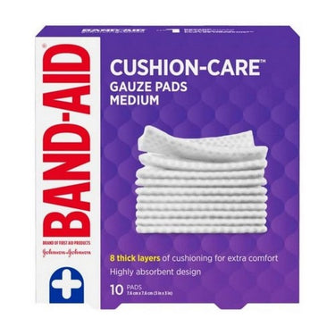 Cushion Care Gauze Pads Medium 10 Count / 1 Pack by Band-Aid