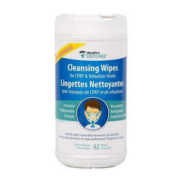 Defense CPAP Mask Cleansing Wipes 62 Count by MedPro