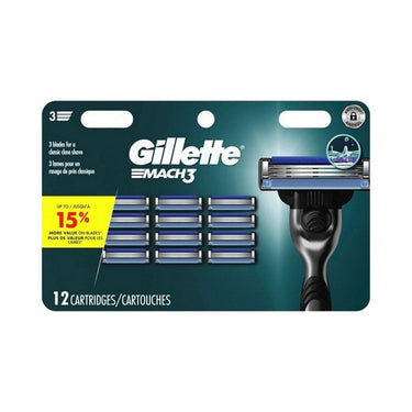 Gillette Mach 3 Razor Refils 12 Count by Mach3