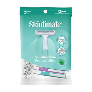 Twin Blade Women's Disposable Razors 12 Count by Skintimate