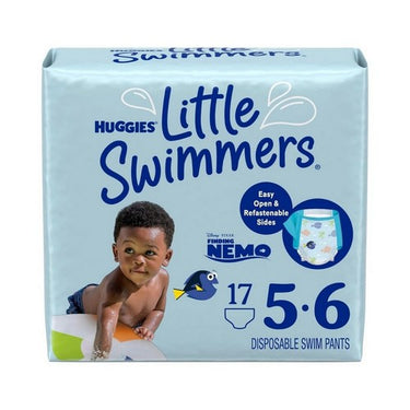 Little Swimmers Baby Swim Disposable Diapers Large Size 5-6 17 Count by Huggies