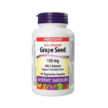 Grape Seed Extra Strength 90 Veg Caps by Webber Naturals