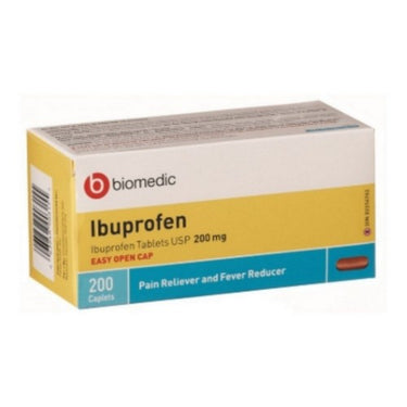 Ibuprofen Easy Open Cap 200 Caps by Biomedic
