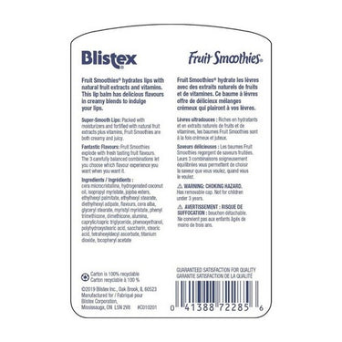 Blistex, Fruit Smoothies Spf 15 Lip Balm, .10 Oz (Case Of 12)
