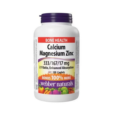 Calcium Magnesium Zinc 100 Tabs by Webber Naturals