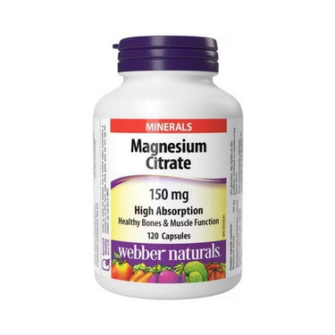 Magnesium Citrates High Absorption 120 Caps by Webber Naturals