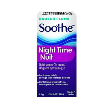 Soothe Night Time Ophthalmic Dry Eye Ointment 3.5 Grams by Bausch + Lomb