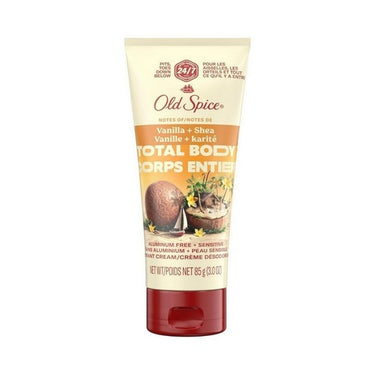 Total Body Deodorant Aluminum Free Cream Vanilla Plus Shea 85 Grams by Old Spice