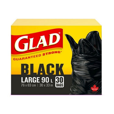 Black Garbage Bags Large 30 Count by Glad