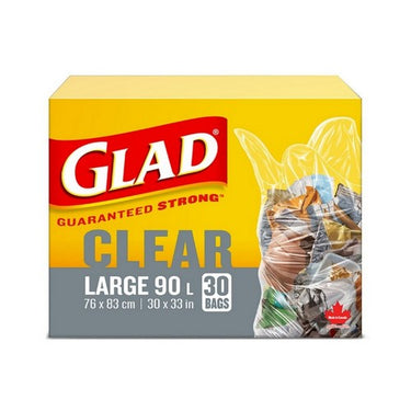 Clear Garbage Bags Large 30 Count by Glad