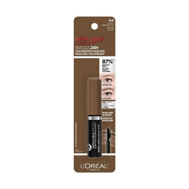Infallible Volumizing 24 Hour Wear Brow Mascara Light Brunette 0.13 Oz (Case Of 2) by L'oreal Paris