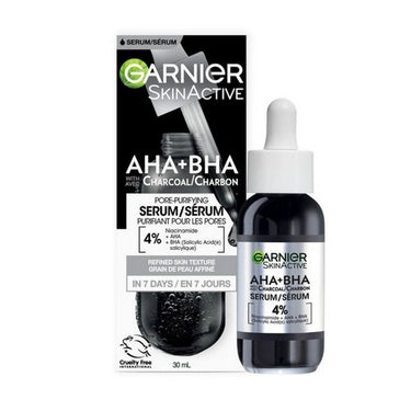 Skin Active Charcoal Pore Purifying Serum With 4% AHA Plus Salicylic Acid Niacinamide 30 Ml by Garnier