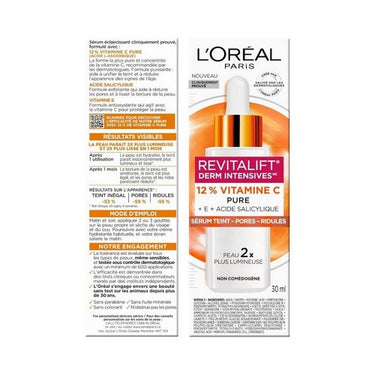 L'oreal Paris, Revitalift Derm Intensives 12% Pure Vitamin C Face Serum, 30 Ml