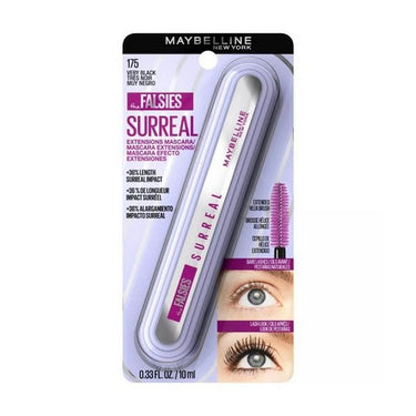 Maybelline, The Falsies Surreal Extensions Washable Mascara Eye Makeup Very Black, 0.33 Oz (Case Of 3)