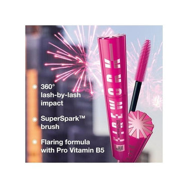Maybelline, Lash Sensational Firework Washable Mascara Blackest Black, 0.33 Oz (Case Of 3)