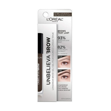 Unbelieva Brow Longwear Waterproof Tinted Gel 575 Dark Brunette 0.15 Oz (Case Of 2) by L'oreal Paris