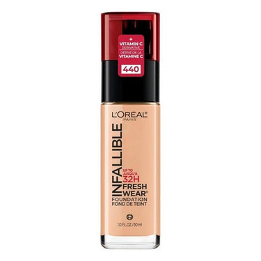 Infallible Up To 32 Hour Fresh Wear Lightweight Foundation 440 Natural Rose 1 Oz (Case Of 2) by L'oreal Paris
