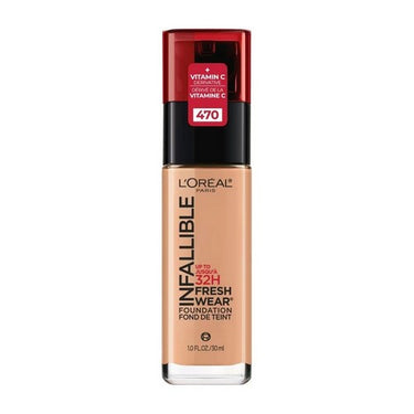 Infallible Up To 32 Hour Fresh Wear Lightweight Foundation 470 Radiant Honey 1 Oz (Case Of 2) by L'oreal Paris