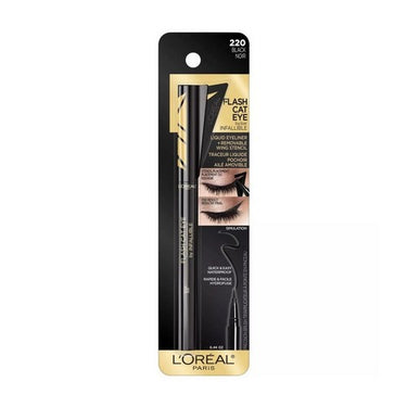 Infallible Flash Cat Eye Waterproof Liquid Eyeliner Black 0.44 Oz (Case Of 2) by L'oreal Paris