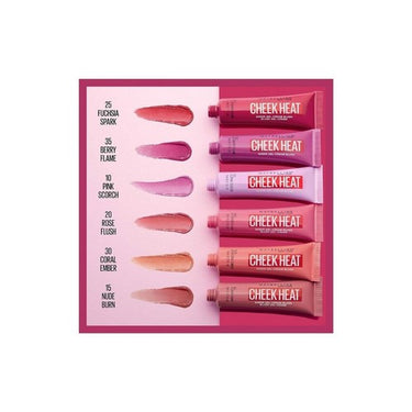 Maybelline, Cheek Heat Gel Cream Blush Makeup 30 Coral Ember, 0.27 Oz (Case Of 2)
