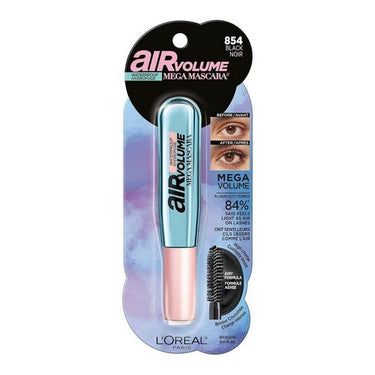 Air Volume Mega Mascara Waterproof Blackest Black 0.3 Oz (Case Of 3) by L'oreal Paris
