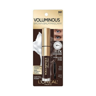 Voluminous Brown Balm Washable Volumizing Mascara 0.26 Oz (Case Of 3) by L'oreal Paris