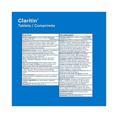 Claritin, Allergy Medicine 24 Hour Non Drowsy Relief, 10 Mg, 50 Tablets