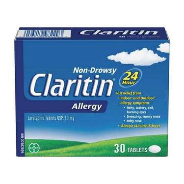 Claritin, Allergy Medicine 24 Hour Non Drowsy Relief, 10 Mg, 30 Tablets