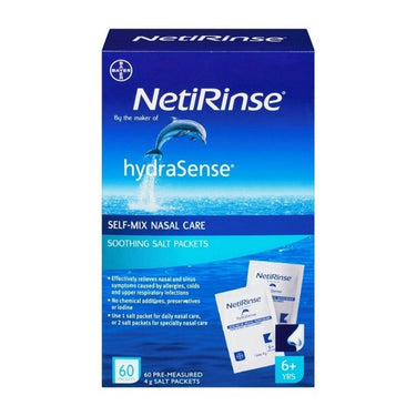 HydraSense, NetiRinse Soothing Sinus Relief Salt, 60 Count